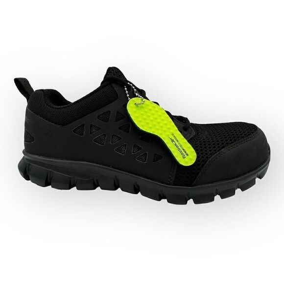 Reebok Sublite Cushion composite toe work shoes black RB4039 mens size 9w NWOB - Picture 3 of 14